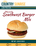 Country Sunrise Southwest (Flavored) Burger Mix PACKET- 1.05oz