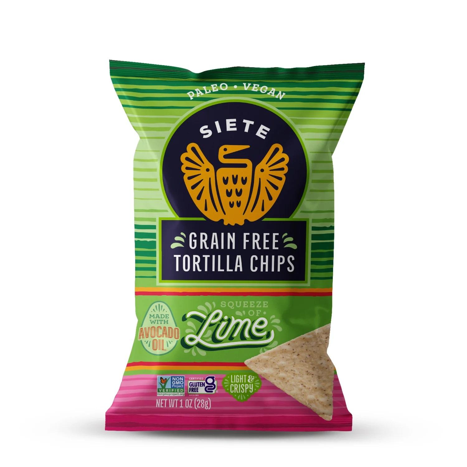 Siete Lime Grain Free Tortilla Chips-1oz