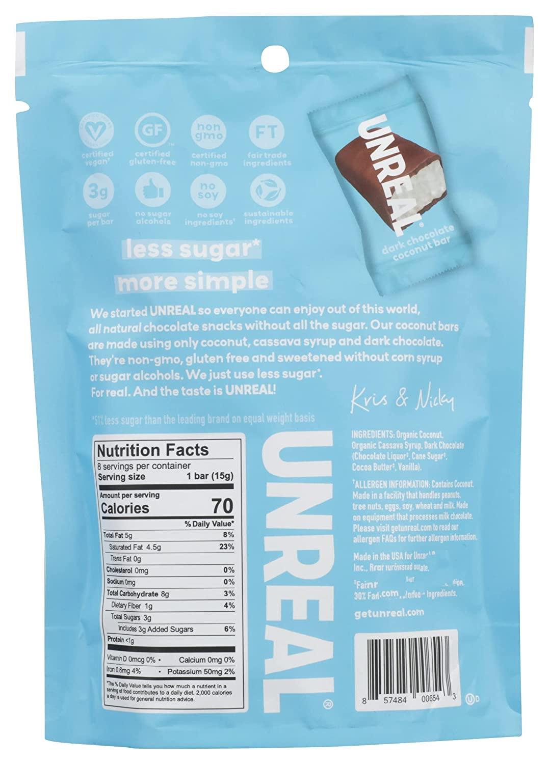 Unreal Dark Chocolate Coconut Bars 4 2oz Pku Perspectives