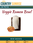Country Sunrise Veggie Ramen Pasta on the go Bowl- 2.54oz