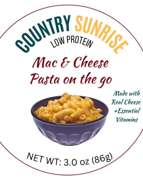 Our newly updated Low Protein Mac & Cheese Pasta On The Go is designed for individuals managing PKU, MSUD, and other metabolic disorders