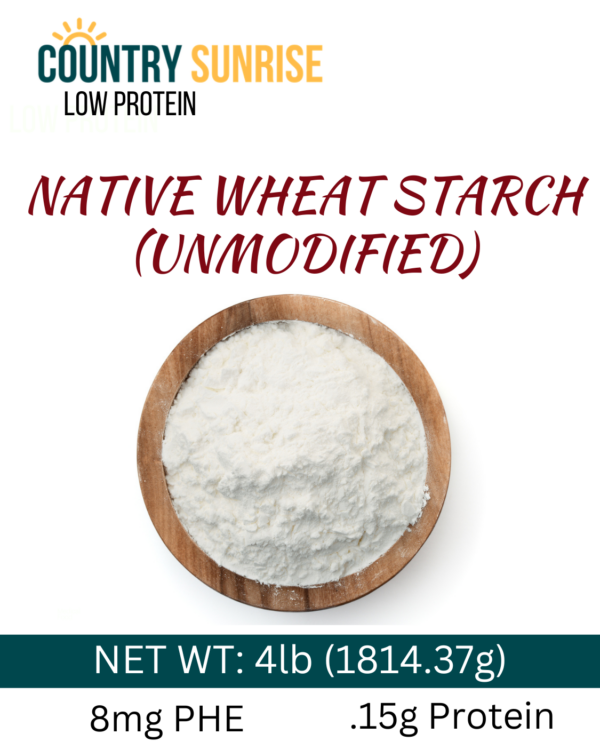 NATIVE WHEAT STARCH (unmodified) BAG- 4lb