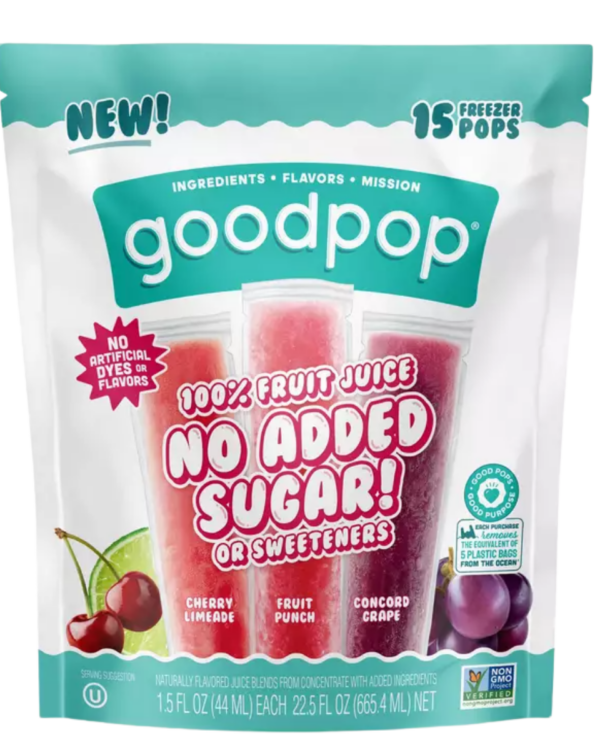 Goodpop Organic Popsicle Freezer Pops- 15ct