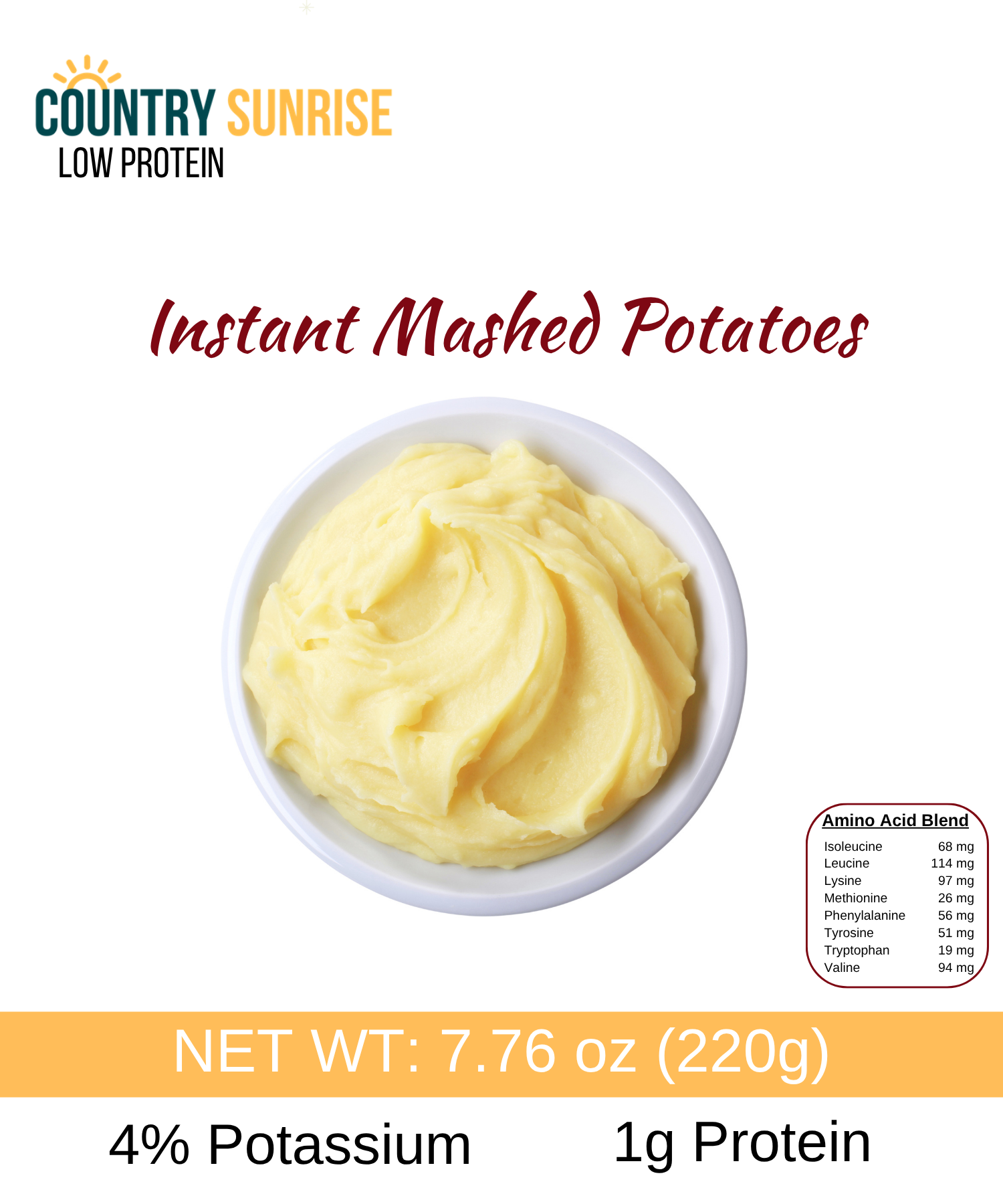Country Sunrise Instant Mashed Potatoes BAG- 7.76oz