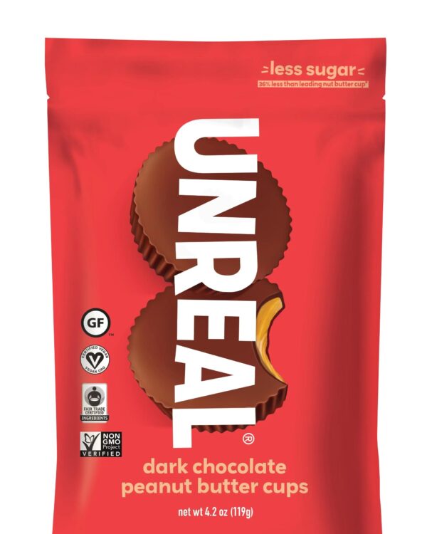 Unreal Dark Chocolate Peanut Butter Cups 4.2 oz