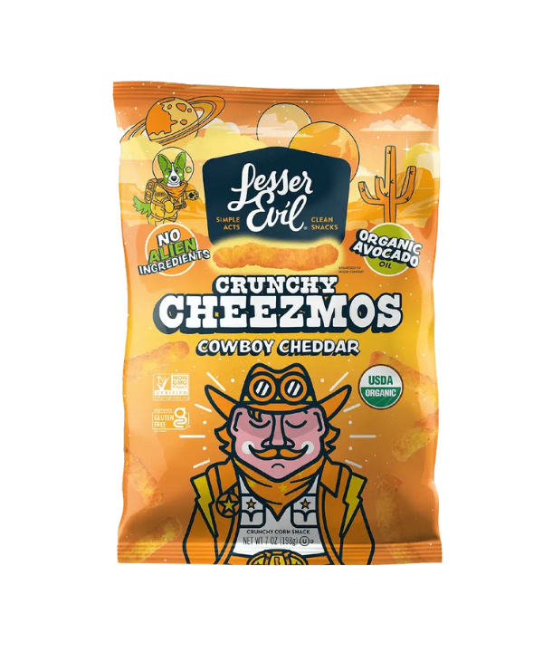 Lesser Evil Cheezmos Cowboy Cheddar- 7oz