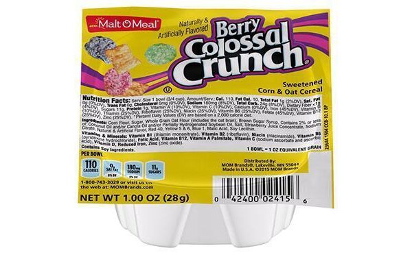Malt-O-Meal Berry Colossal Crunch Cereal Bowl- 1oz