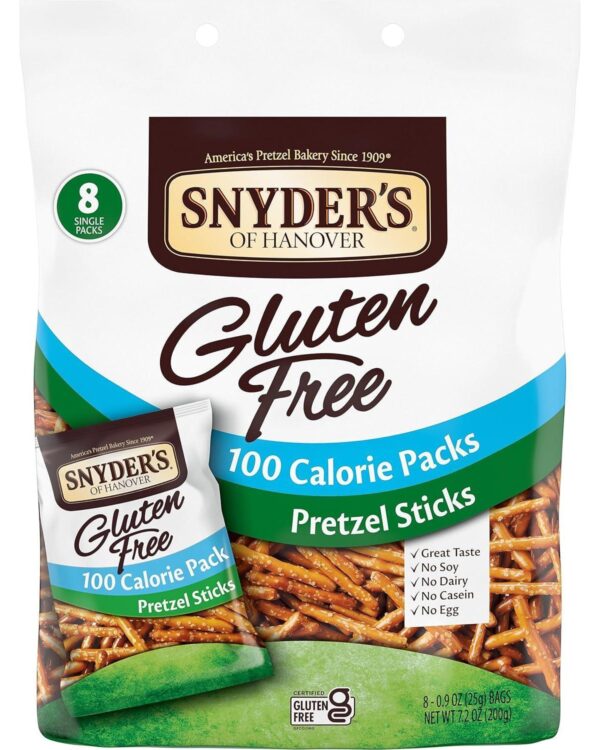 Snyder's Gluten-Free Pretzel Sticks Singles- Pack/8 -.9oz*