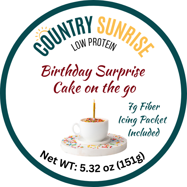Country Sunrise Birthday Surprise Cake on the go CUP- 5.32oz
