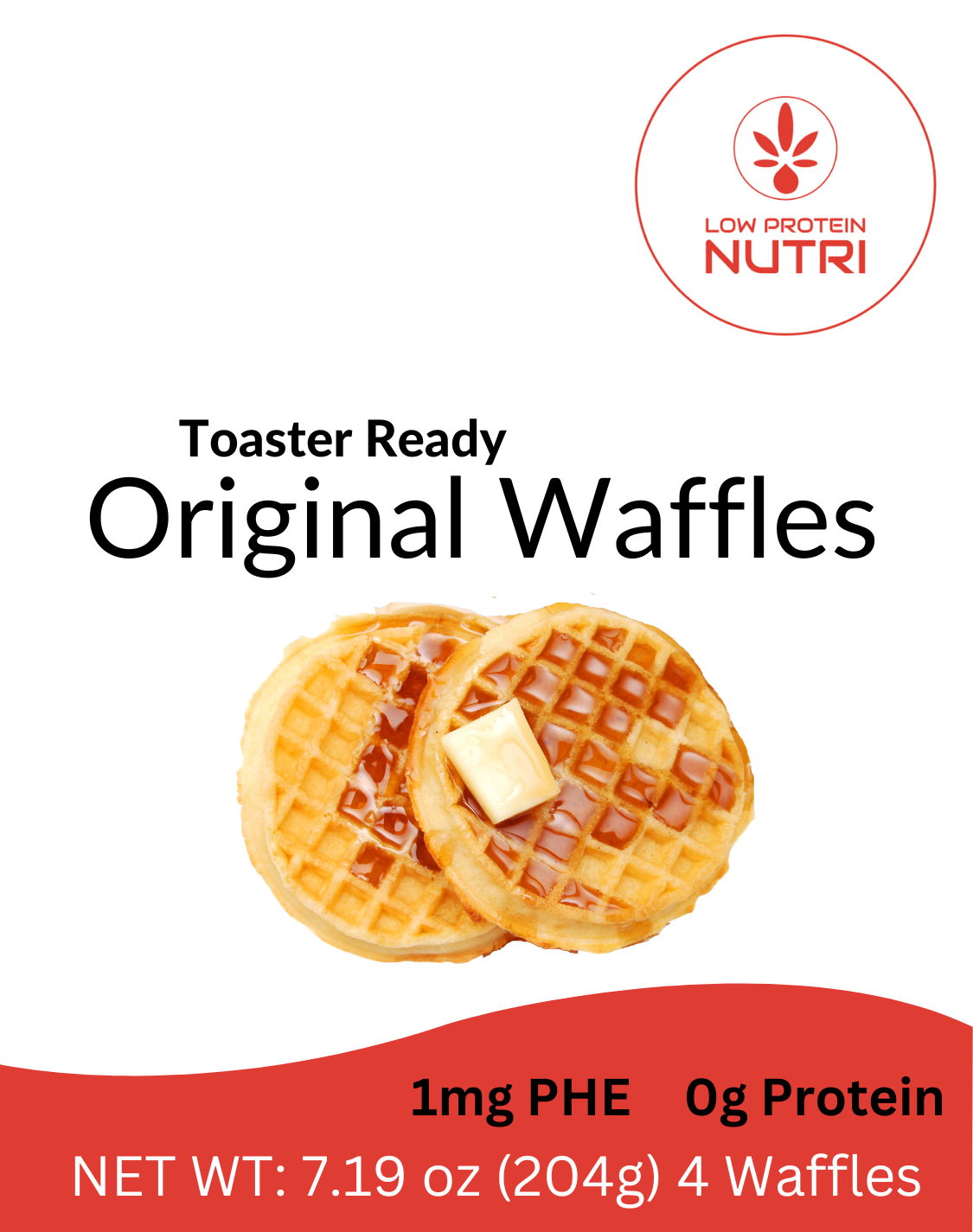 Low Protein Nutri Toaster Ready Original Waffles- 7.19oz