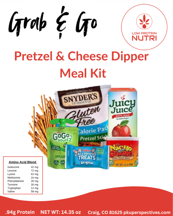 Low Protein Nutri Grab & Go Pretzel & Cheese Dipper Meal Kit