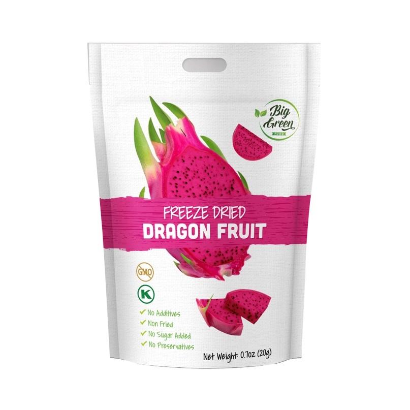 Big Green Organic Food Freeze Dried Dragon Fruit- .7oz