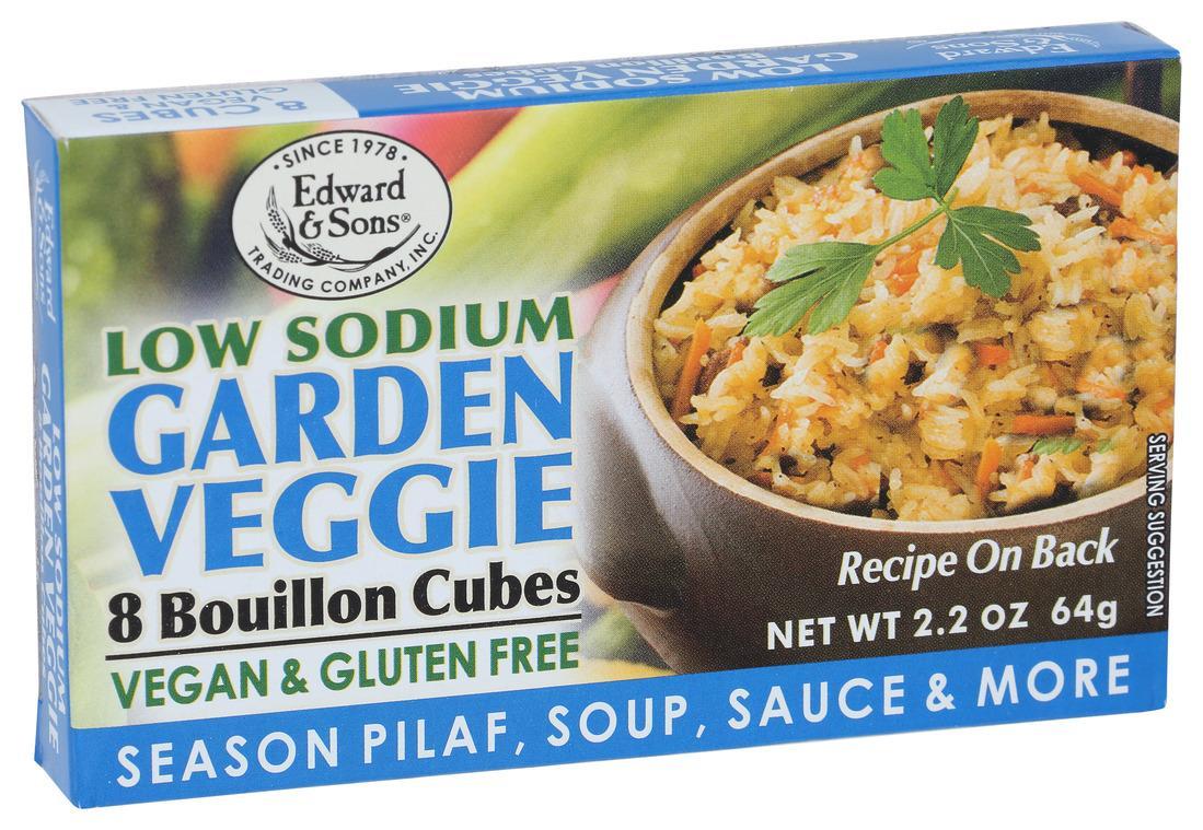 Edward & Sons Low Sodium Garden Veggie Bouillon Cubes- 2.9oz