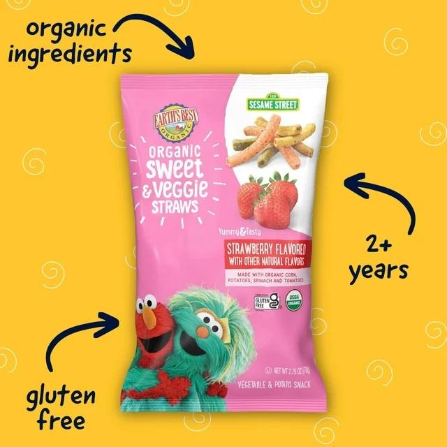 Earth's Best Sweet & Veggie Straws, 2.75 oz/Case 4* - Image 2