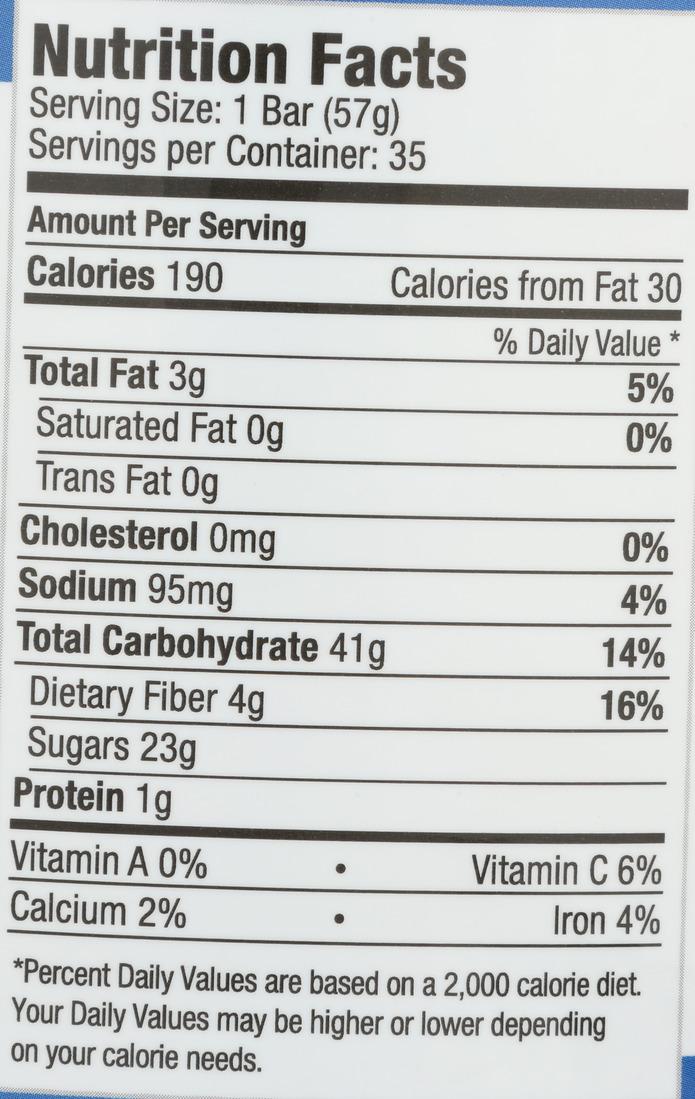 Betty Lou`s, Gluten Free/Vegan Fruit Bar Blueberry- Case of 3/2oz - Image 3