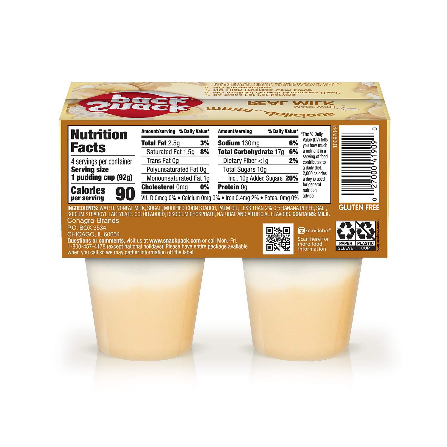 Snack Pack Banana Cream Pie Pudding Cups- Case of 12/3.25oz* - Image 2
