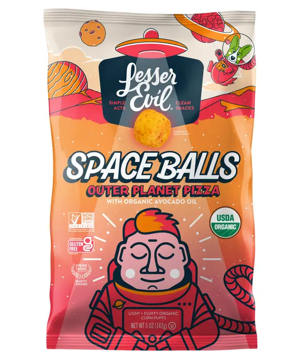 Lesser Evil Space Balls Outer Planet Pizza-5oz