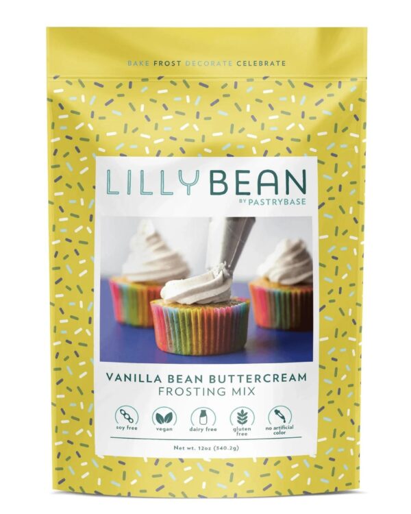 LillyBean Vanilla Bean Buttercream Mix(Vegan and Gluten-Free!)-12oz