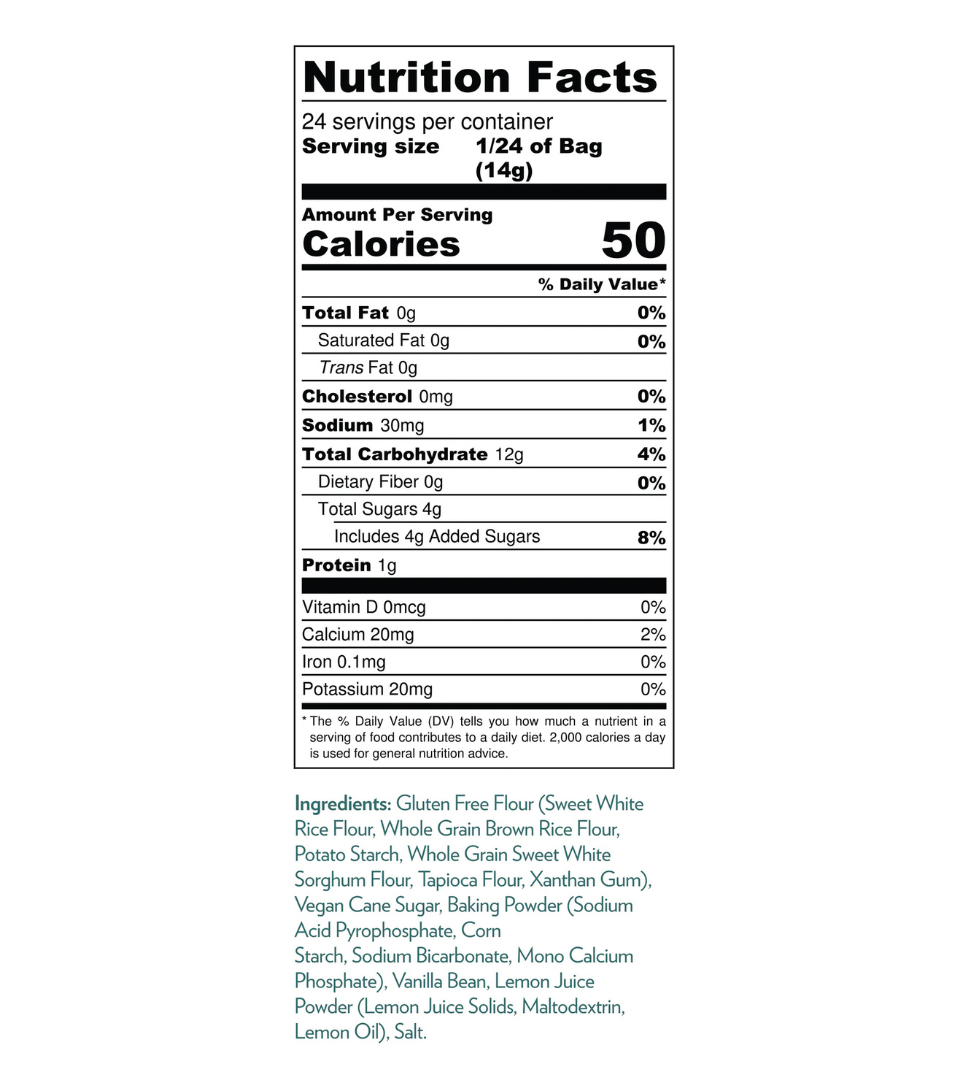 LillyBean Lemon Shortbread Cookie Mix (Glute-Free!)-12oz - Image 2