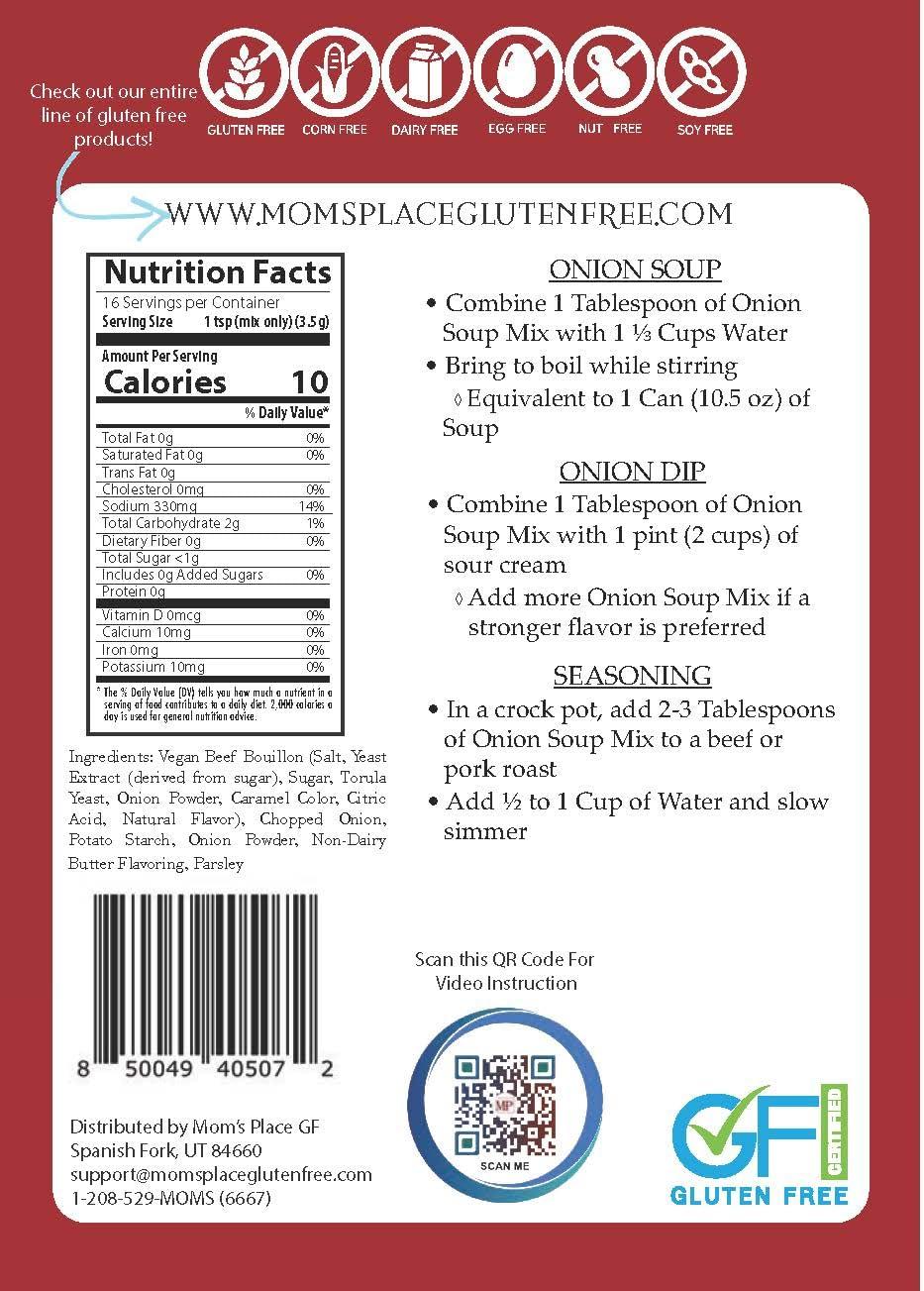 Mom's Place Gluten-Free/Dairy-Free Onion Soup Mix- 2oz - Image 2