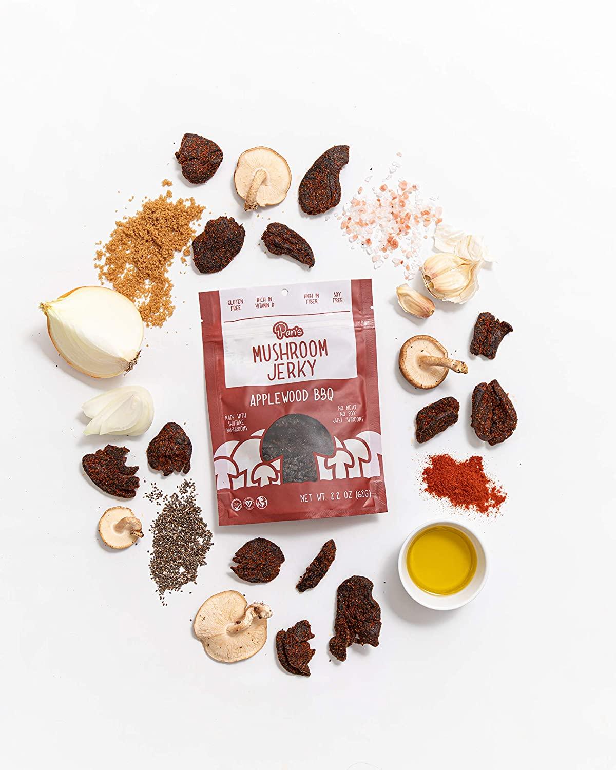 Pan's Mushroom Jerky Applewood BBQ- 2.2oz - Image 3