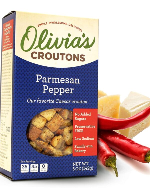Olivia's Parmesan Pepper Croutons- 5oz