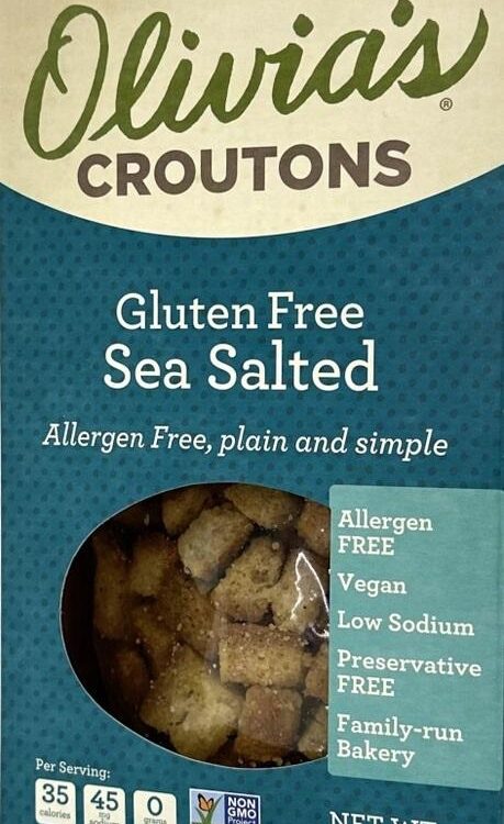 Olivia's Gluten Free Sea Salt Croutons- 4.5oz
