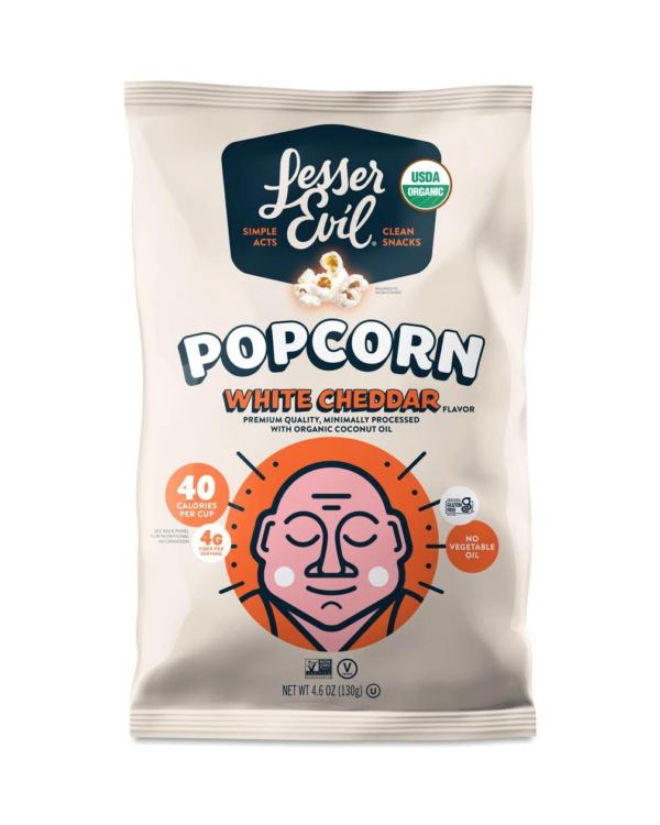 Lesser Evil White Cheddar POPCORN-4.6oz
