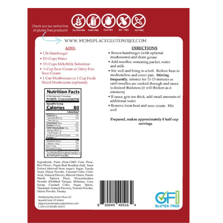 Mom's Place Best Gluten-Free Beef Stroganoff One Pot Skillet Meal- 6.7 oz - Image 2