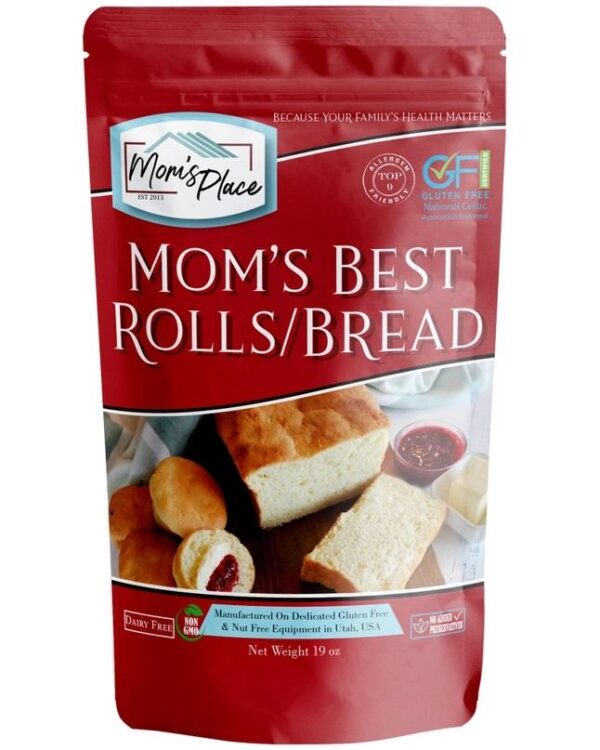 Mom's Place Best Gluten-Free & Dairy Free Rolls or Bread Mix- 19oz