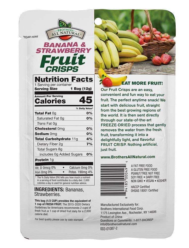 Brother's All Natural Strawberry/Banana Freeze Dried Fruit Crisps- 0.42oz/Case 24* - Image 2