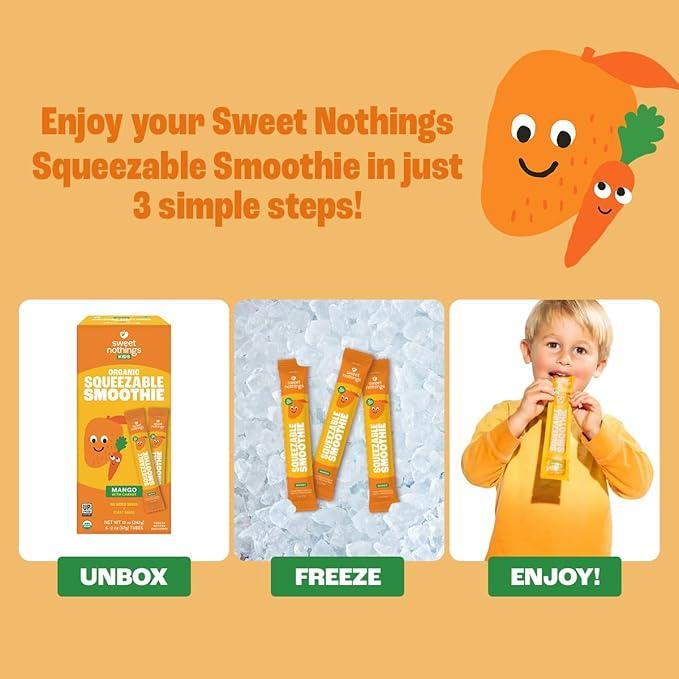 Sweet Nothings Mango Carrot Squeezable Smoothie- 12oz - Image 4
