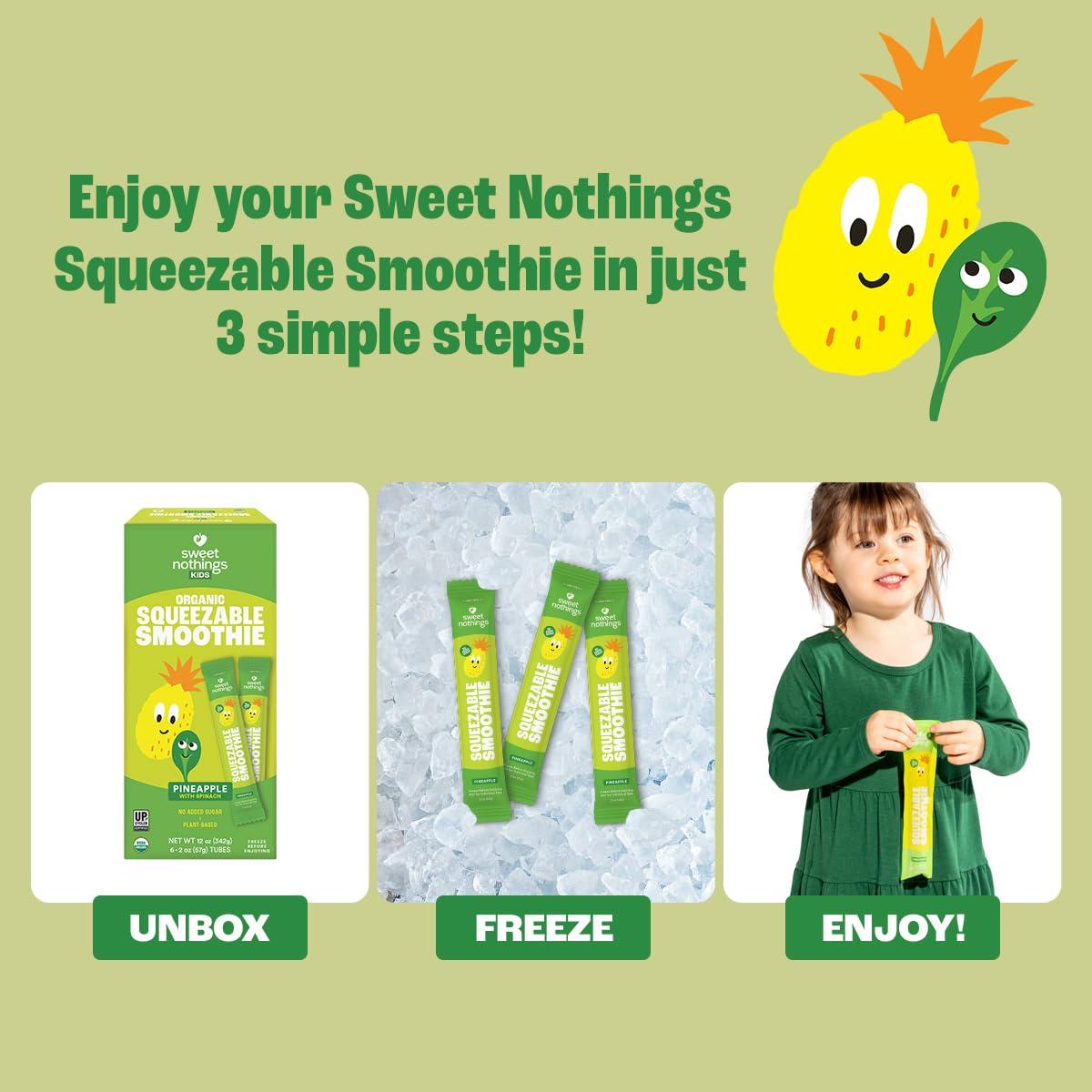 Sweet Nothings Pineapple Spinach Squeezable Smoothie- 12oz - Image 3