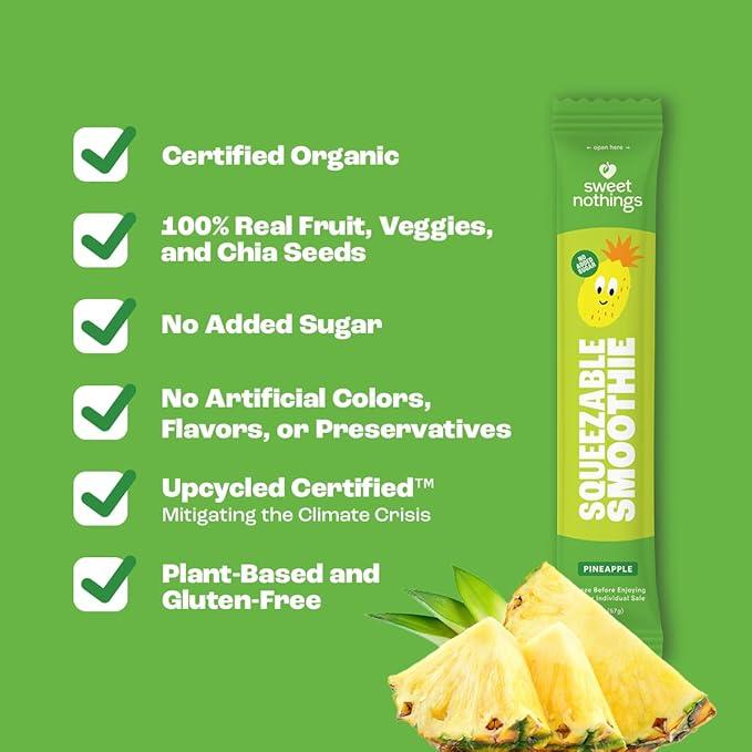 Sweet Nothings Pineapple Spinach Squeezable Smoothie- 12oz - Image 4