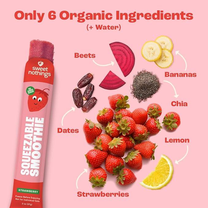 Sweet Nothings Strawberry Beet Squeezable Smoothie- 12oz - Image 3