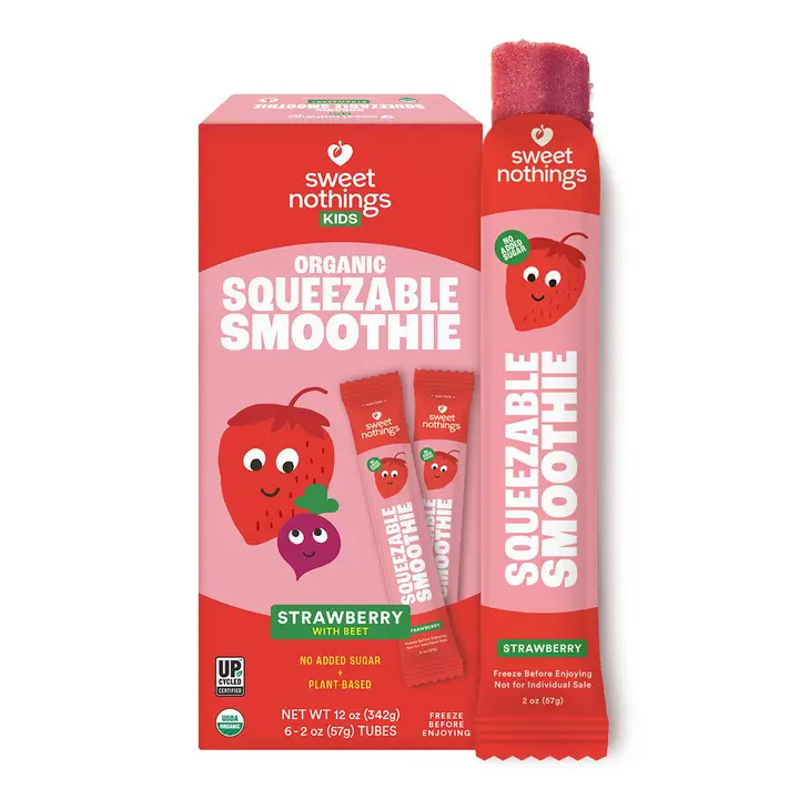 Sweet Nothings Strawberry Beet Squeezable Smoothie- 12oz