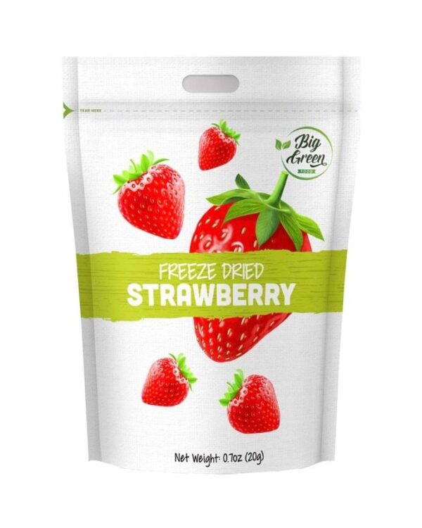 Big Green Organic Freeze Strawberry Slices- .70oz