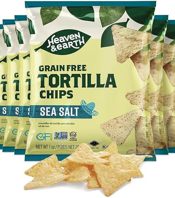Heaven & Earth Grain Free Sea Salt Tortilla Chips- Case 6/1oz*