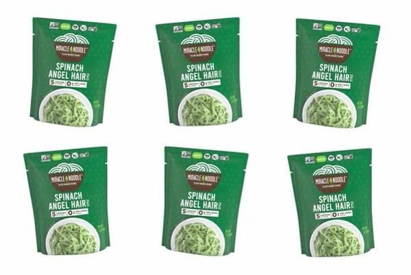 Miracle Noodle Ready To Eat Spinach Angel Hair- 7oz Case of 6*