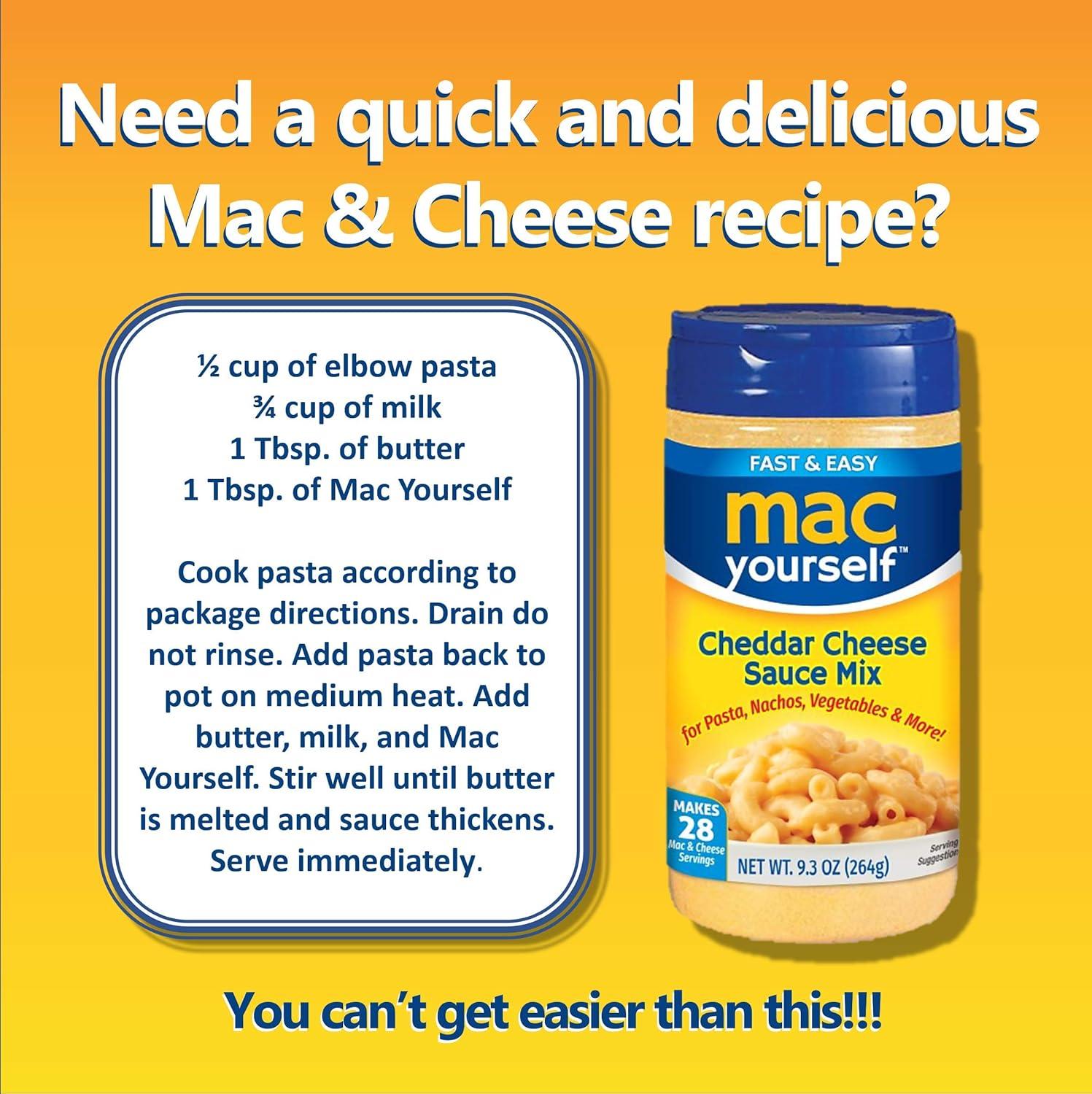 Mac Yourself | Delicious Cheddar Cheese Sauce Mix -9.3oz* - Image 2