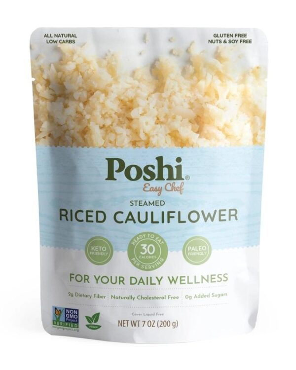 Poshi Steamed Riced Cauliflower- 7oz