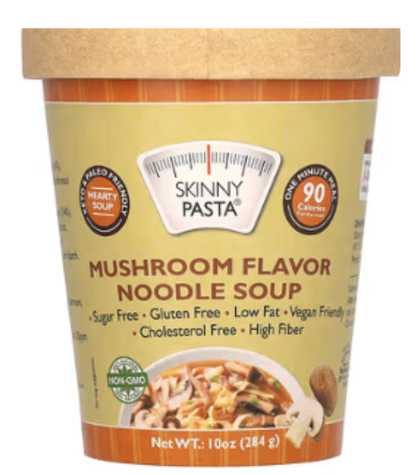 Skinny Pasta Mushroom Flavor Soup Cup- 10oz
