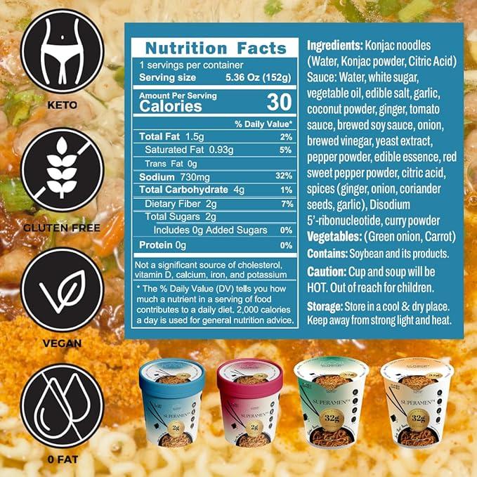 KLDSCP Tom Yum Konjac Cup Ramen Noodle Cup-5.71oz - Image 2