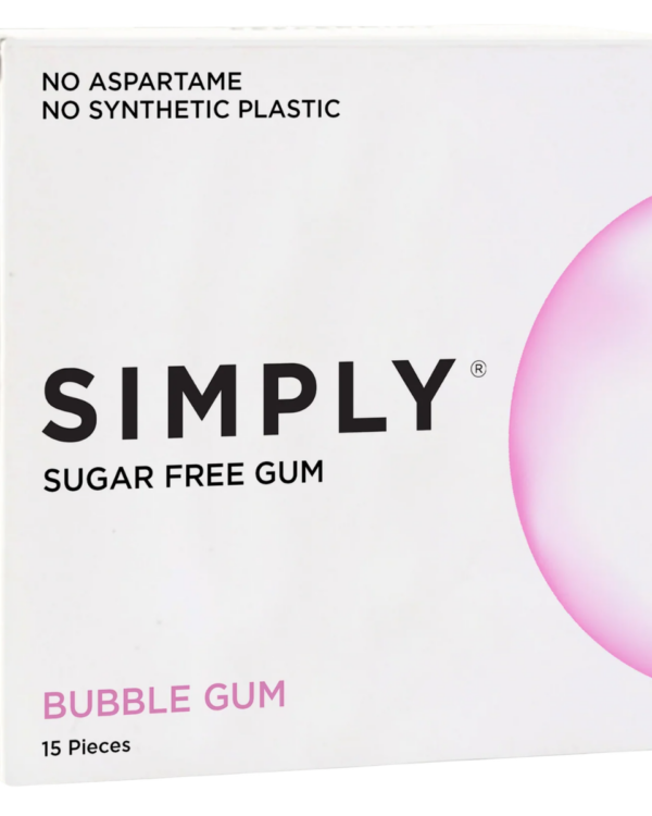 Sugar free bubble gum sweetened with xylitol natural gum