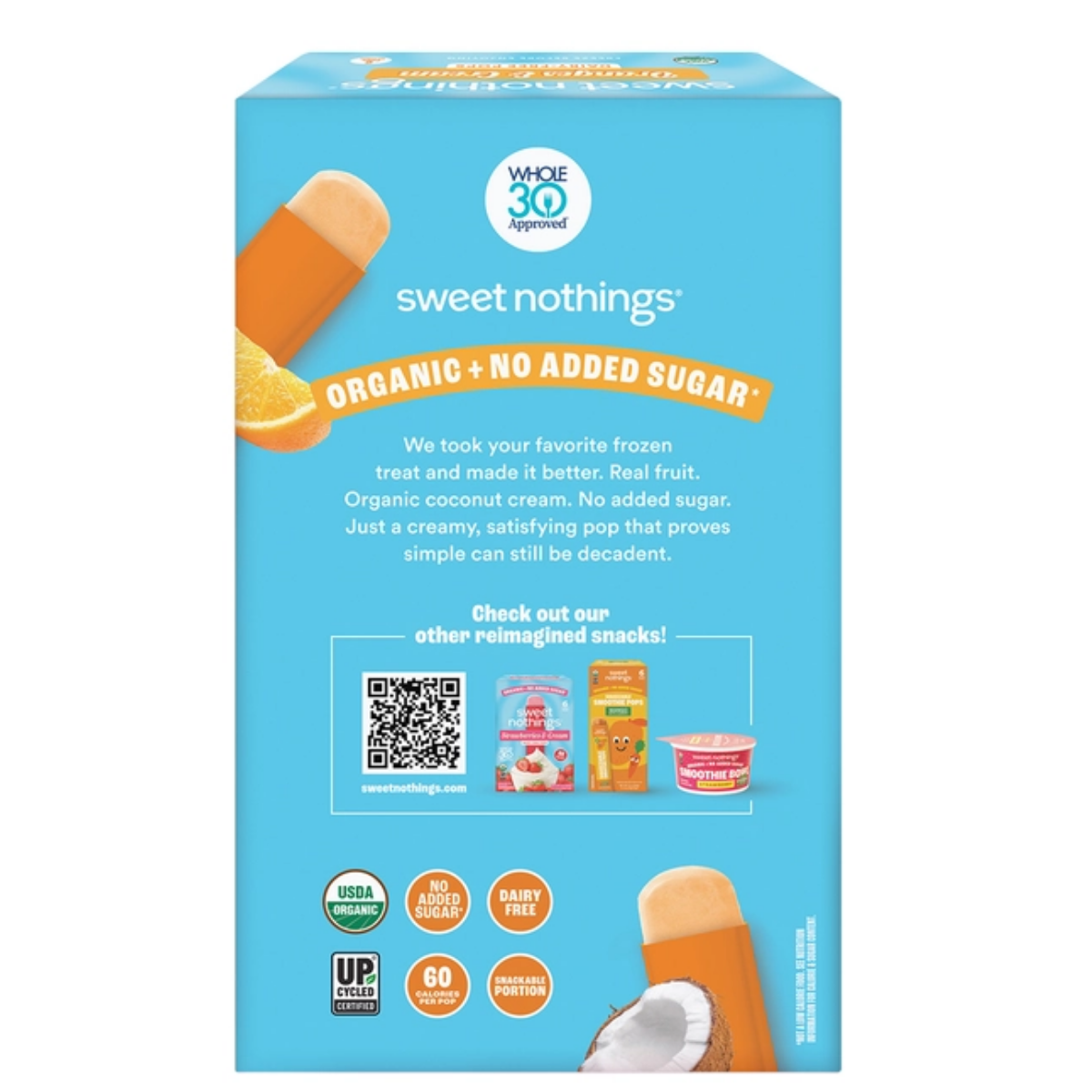 Sweet Nothings Oranges and Cream Non Dairy Fruit Pops- 9oz - Image 3