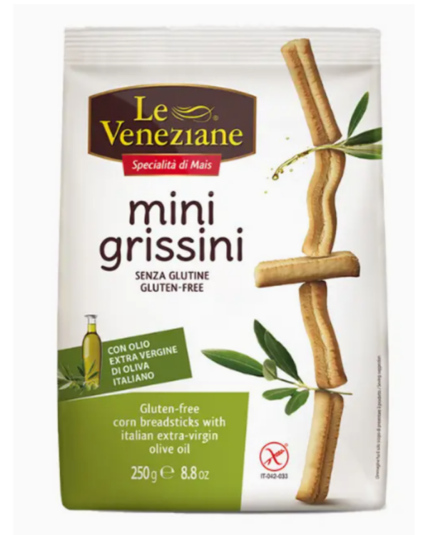 Le Veneziane - Mini Grissini - Gluten Free corn Breadsticks- 250g
